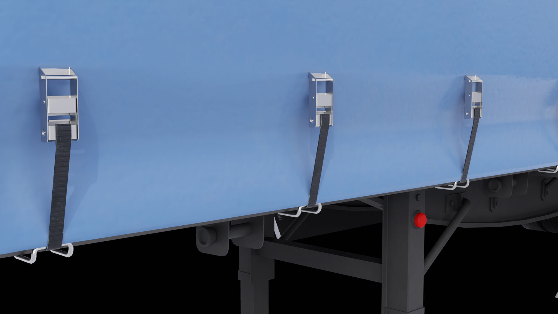 Curtainsider Semi Trailer All PBR Unity UE Textures Low-poly 3D model_15