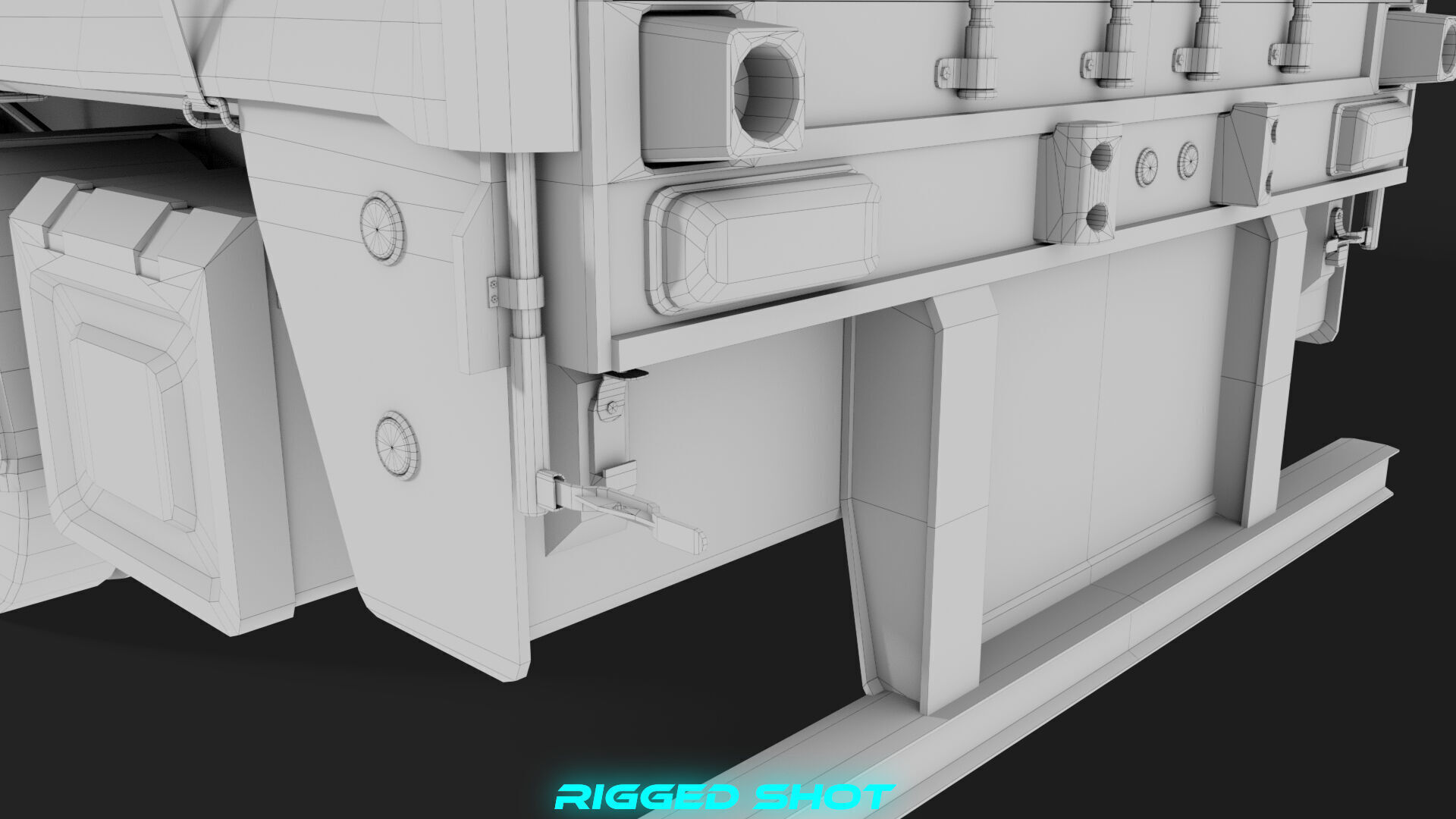 Curtainsider Semi Trailer All PBR Unity UE Textures Low-poly 3D model_47