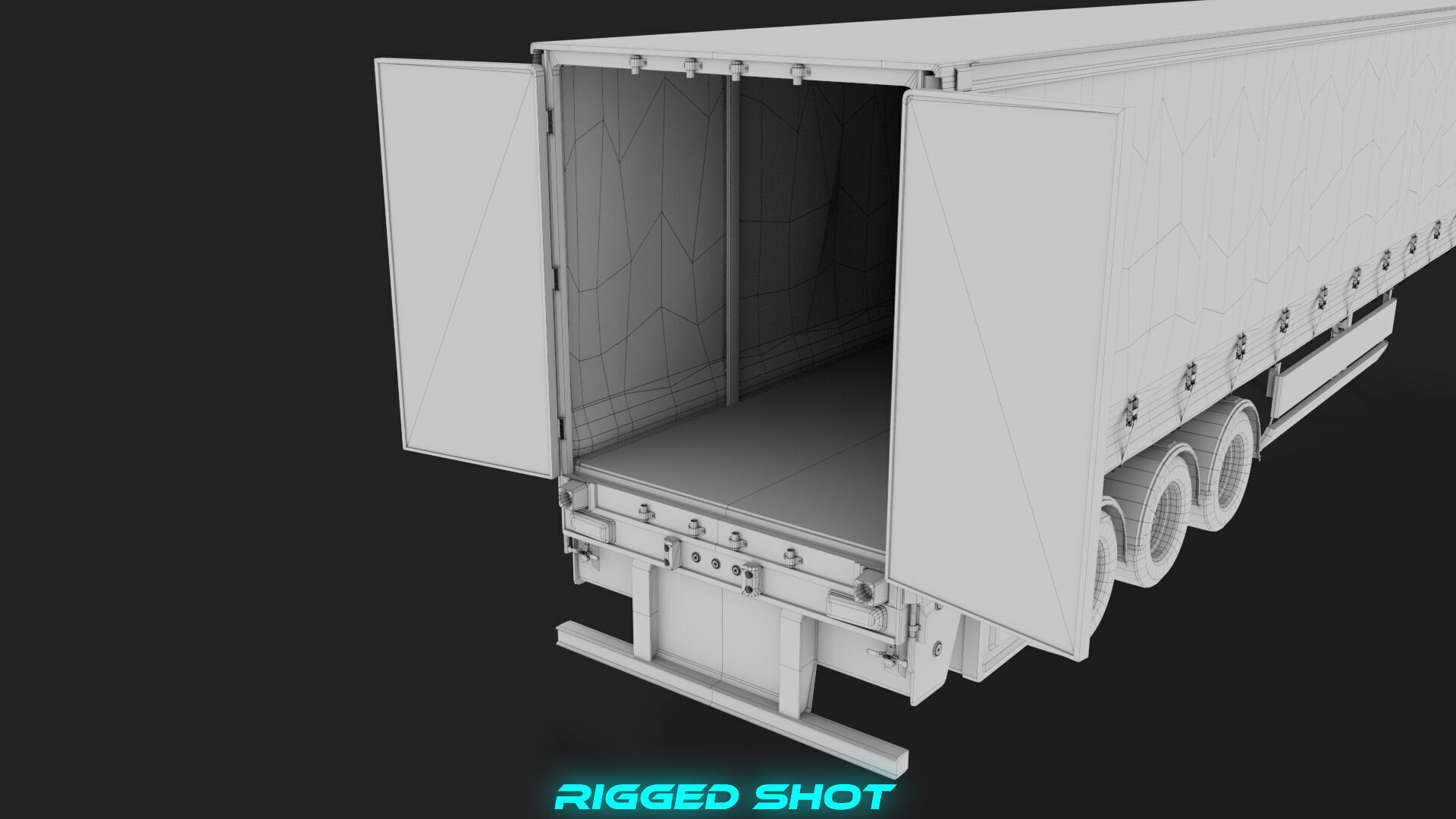 Curtainsider Semi Trailer All PBR Unity UE Textures Low-poly 3D model_54