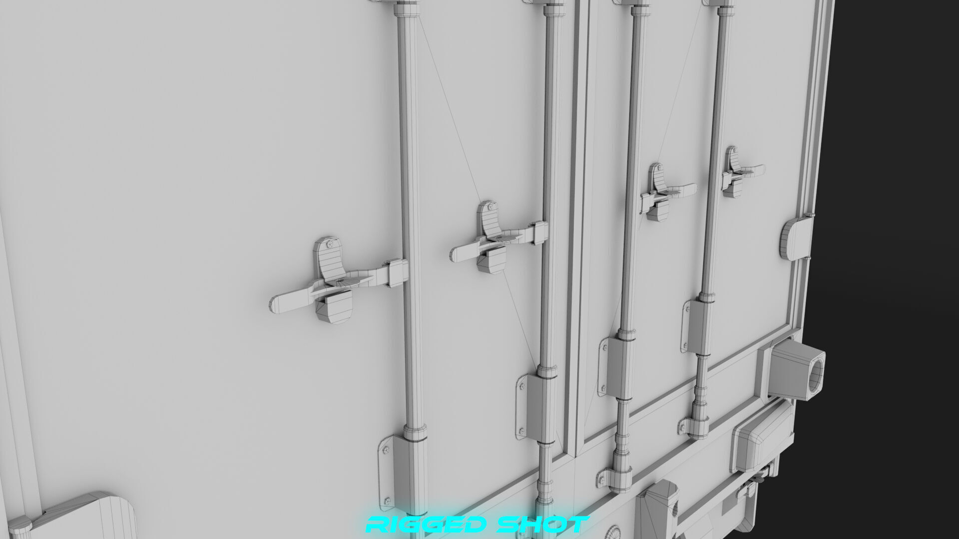 Curtainsider Semi Trailer All PBR Unity UE Textures Low-poly 3D model_49