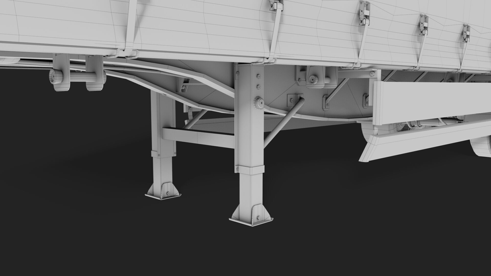 Curtainsider Semi Trailer All PBR Unity UE Textures Low-poly 3D model_38