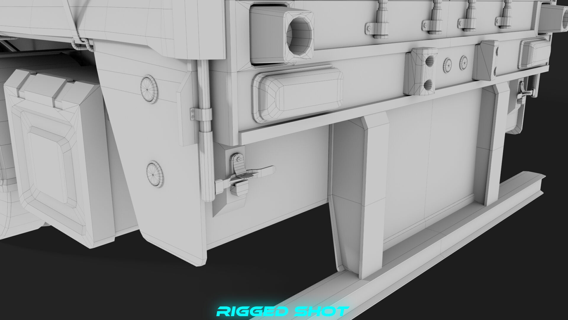 Curtainsider Semi Trailer All PBR Unity UE Textures Low-poly 3D model_46