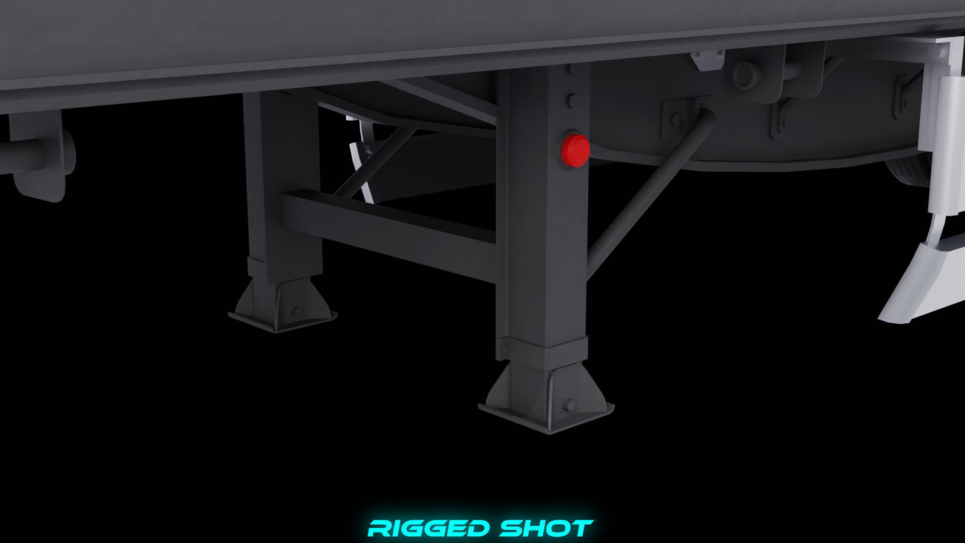 Curtainsider Semi Trailer All PBR Unity UE Textures Low-poly 3D model_26