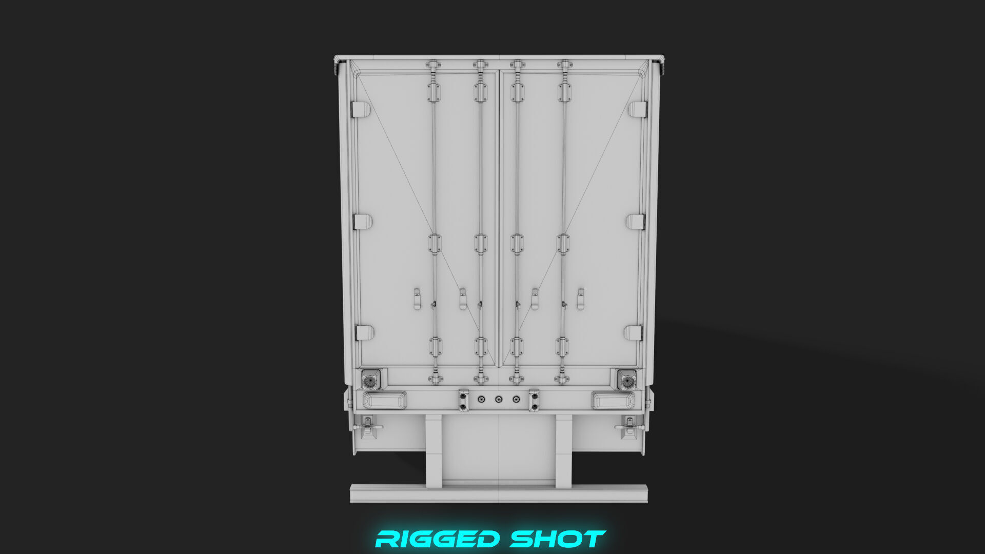Curtainsider Semi Trailer All PBR Unity UE Textures Low-poly 3D model_52