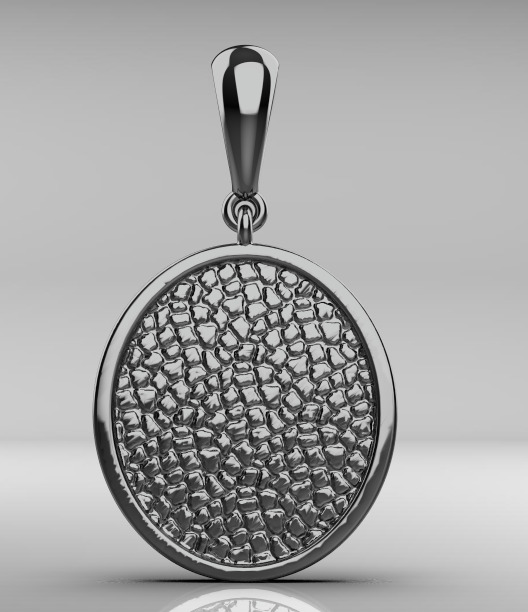 pendent gold 3D print model_28