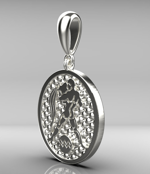 pendent gold 3D print model_17