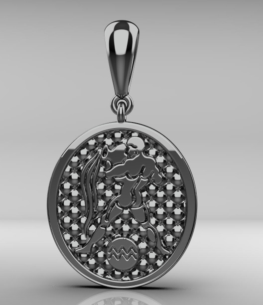 pendent gold 3D print model_15