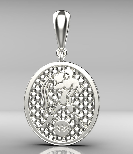 pendent gold 3D print model_16