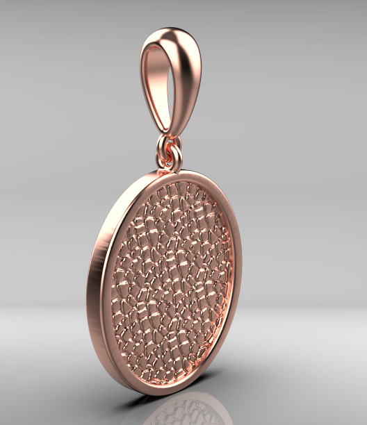 pendent gold 3D print model_24