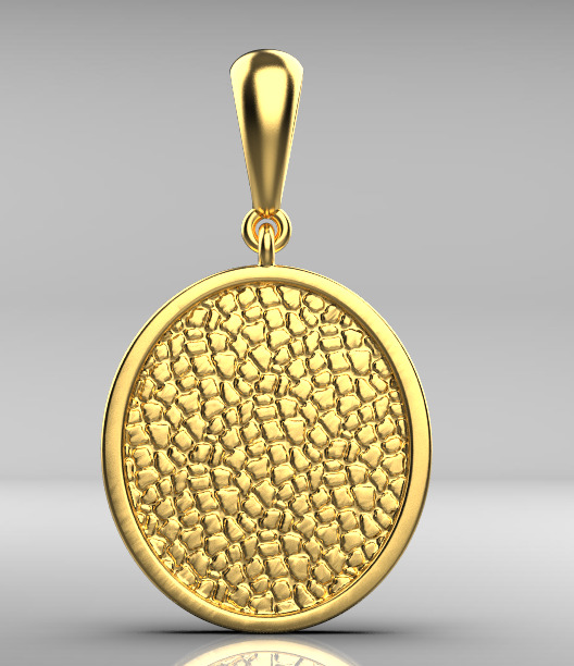 pendent gold 3D print model_31