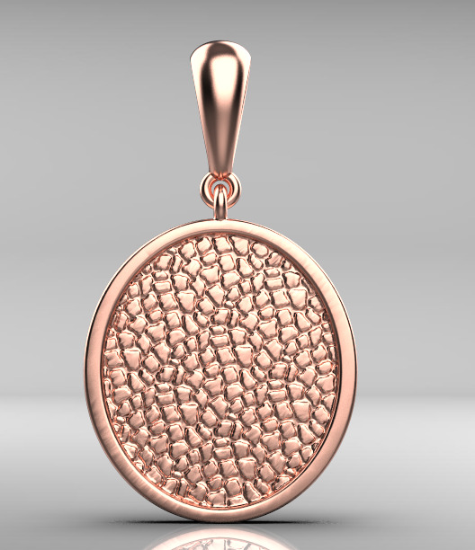 pendent gold 3D print model_29