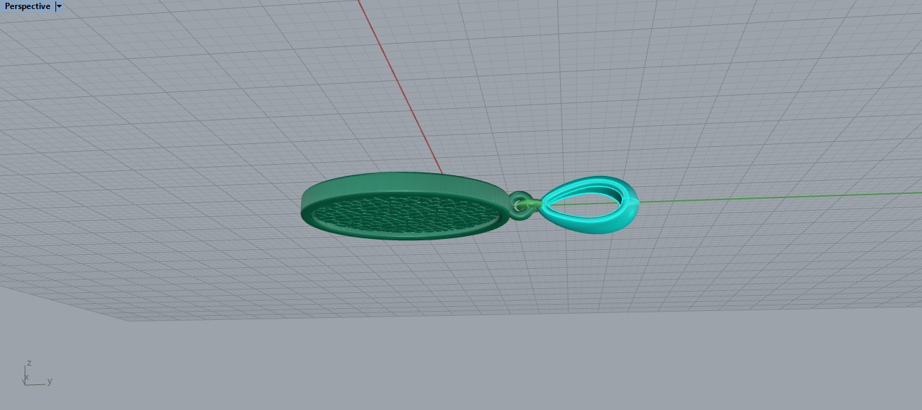 pendent gold 3D print model_6