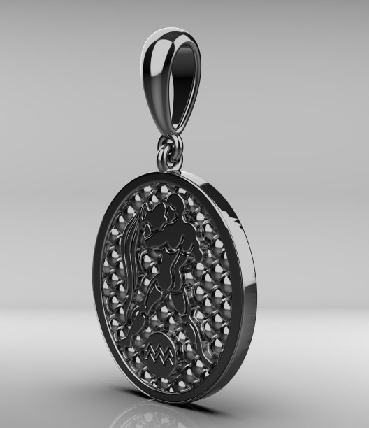 pendent gold 3D print model_18