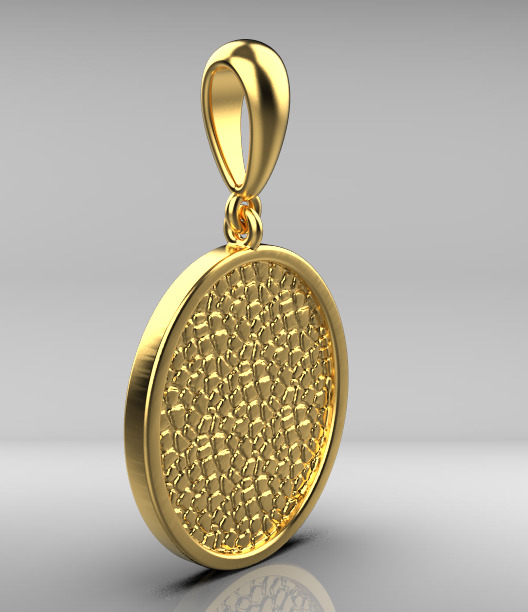 pendent gold 3D print model_22