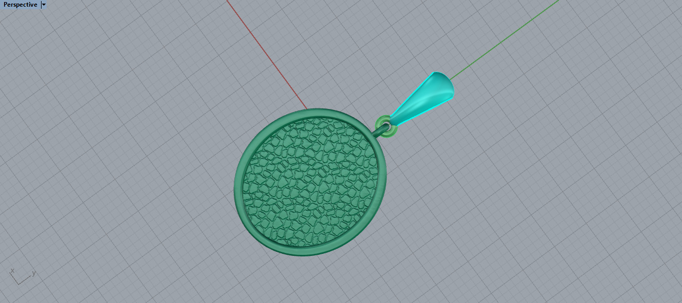 pendent gold 3D print model_5