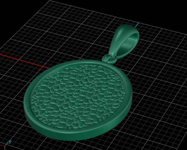 pendent gold 3D print model_10