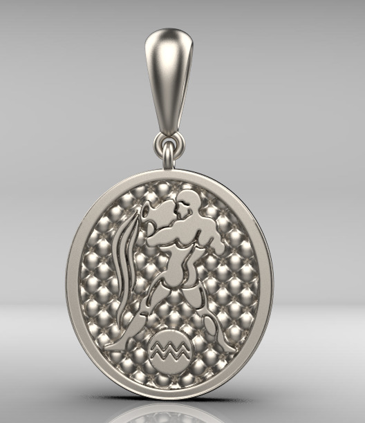 pendent gold 3D print model_13