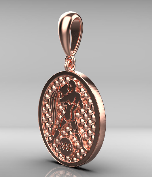 pendent gold 3D print model_19