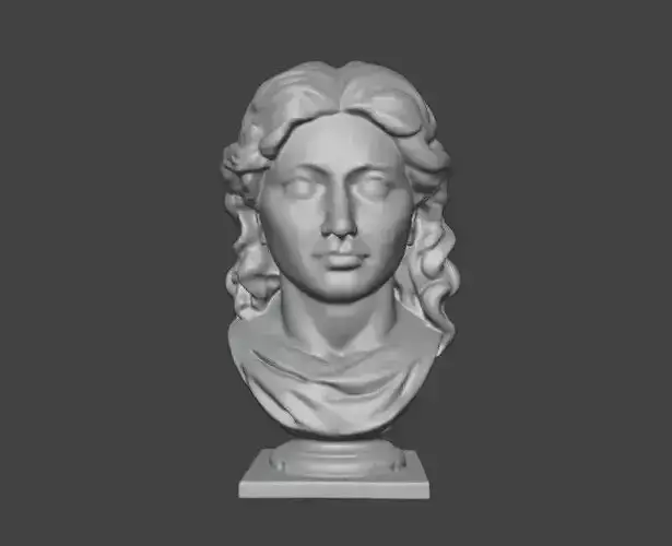 Renaissance woman head statue