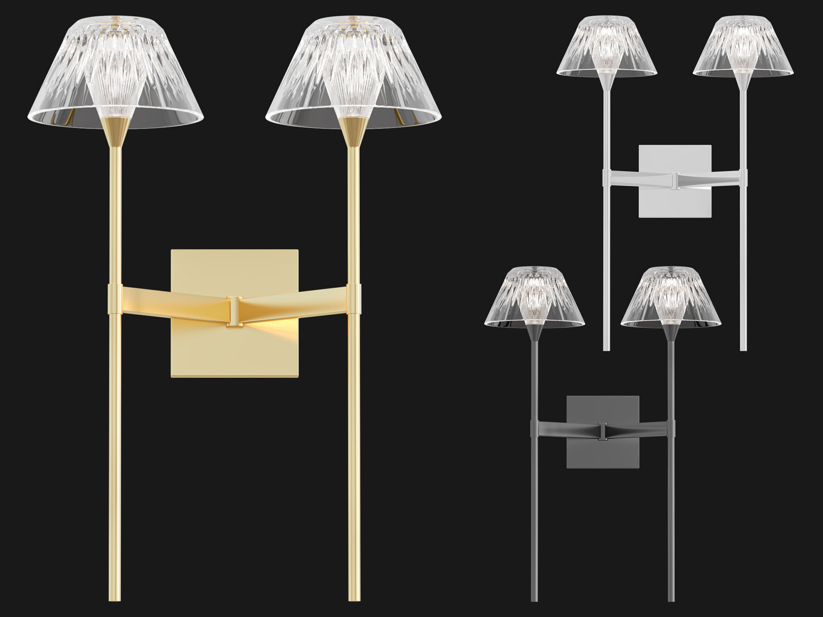 Blaze 2 Light Tail Sconce 3D model_1