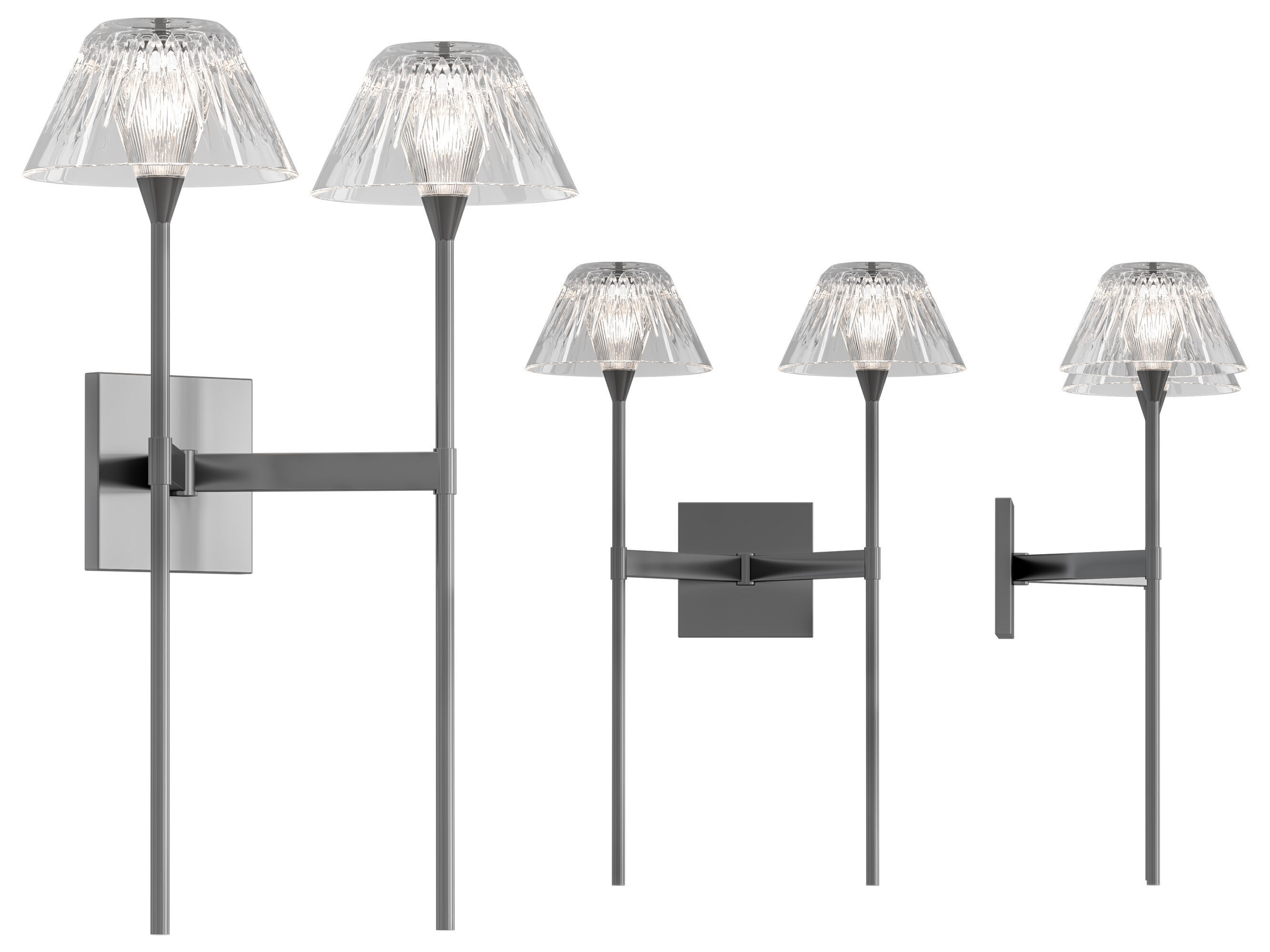 Blaze 2 Light Tail Sconce 3D model_7