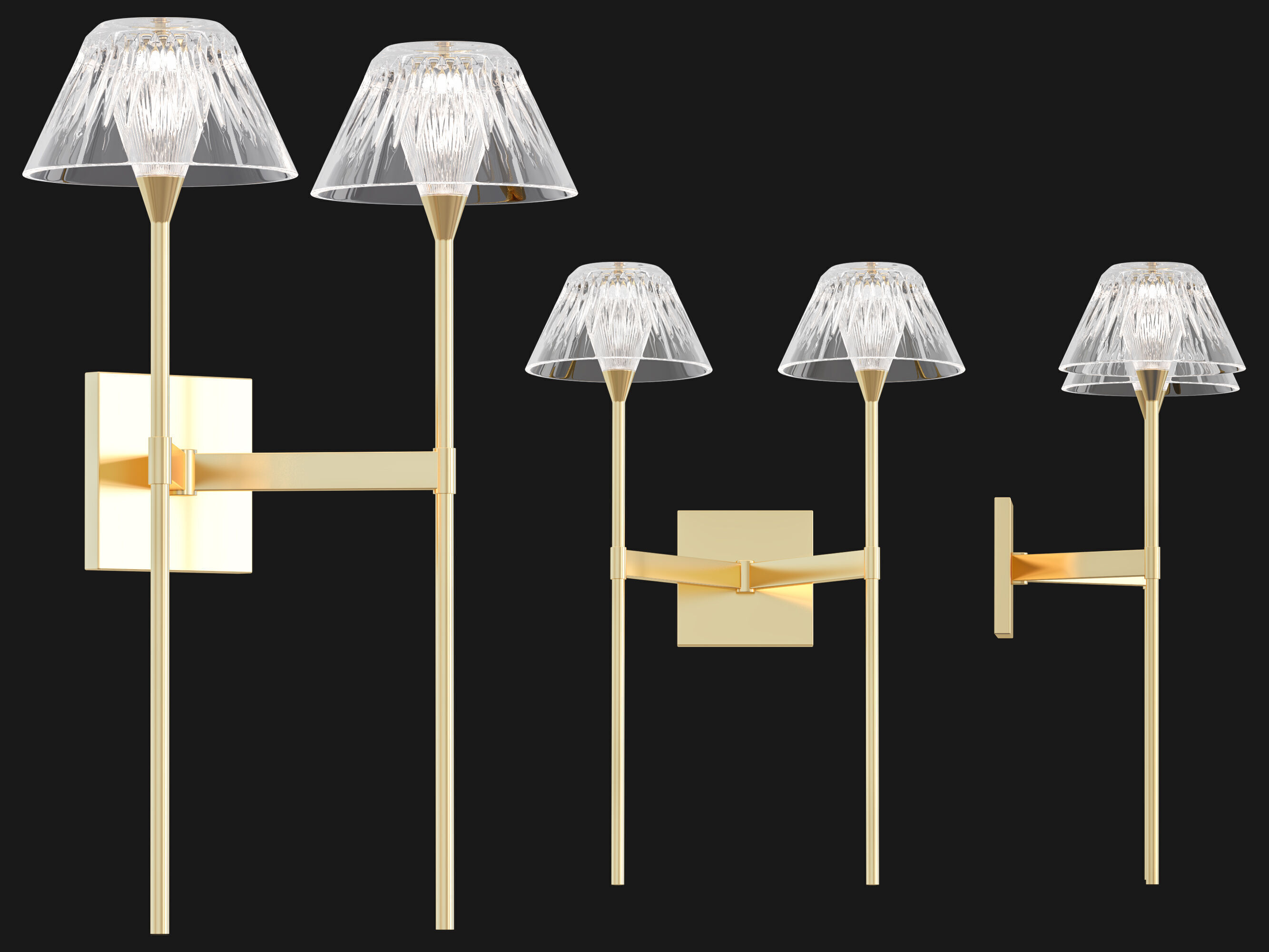 Blaze 2 Light Tail Sconce 3D model_5