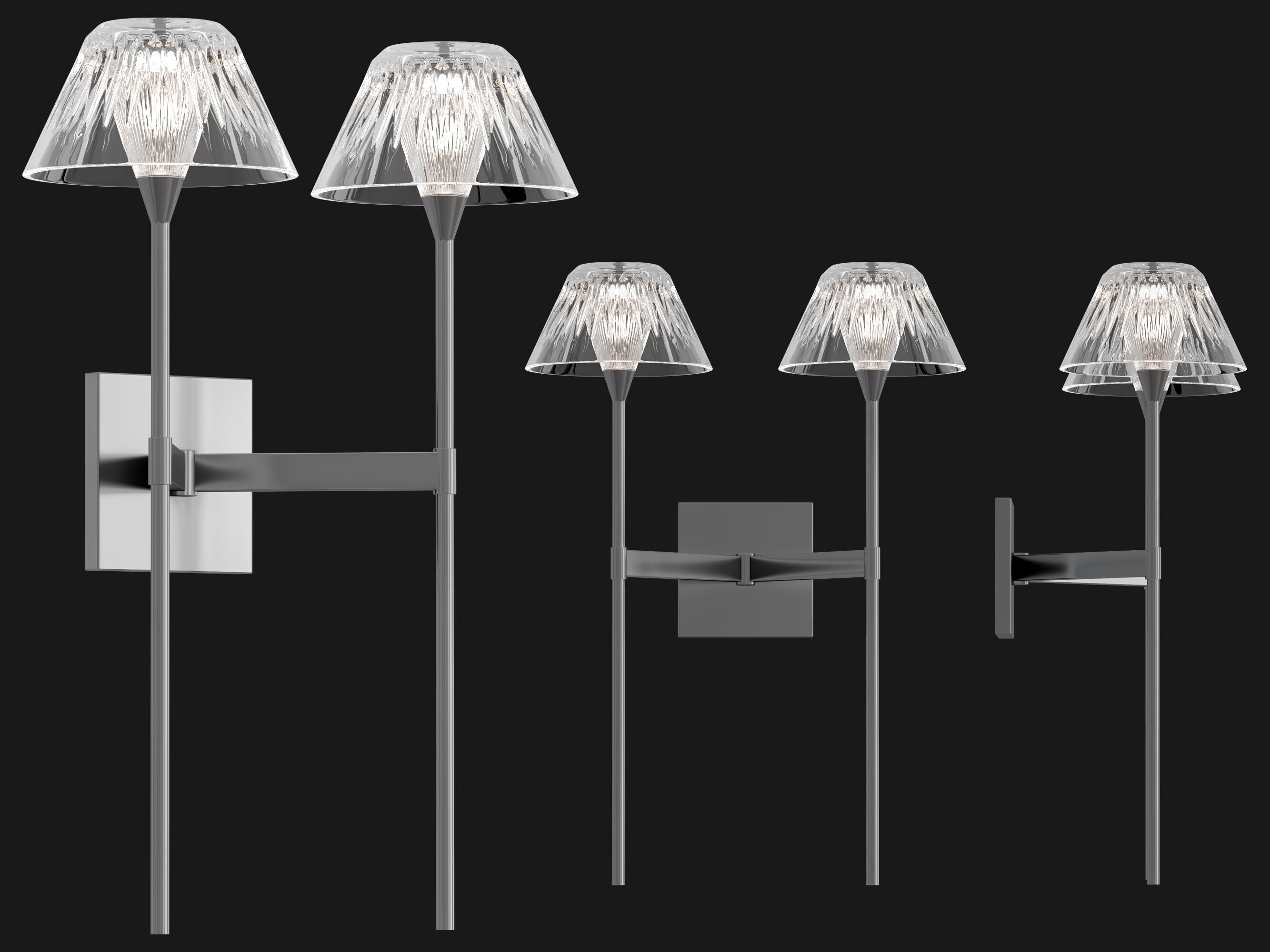 Blaze 2 Light Tail Sconce 3D model_3