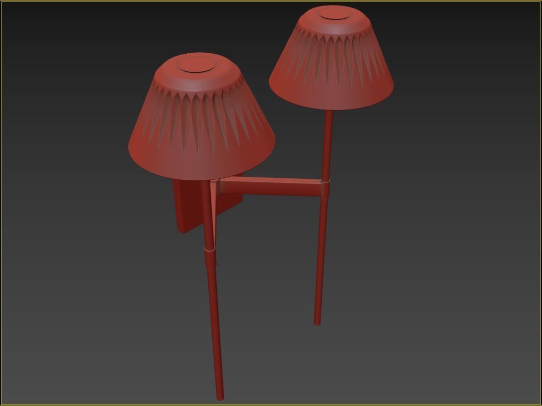 Blaze 2 Light Tail Sconce 3D model_30