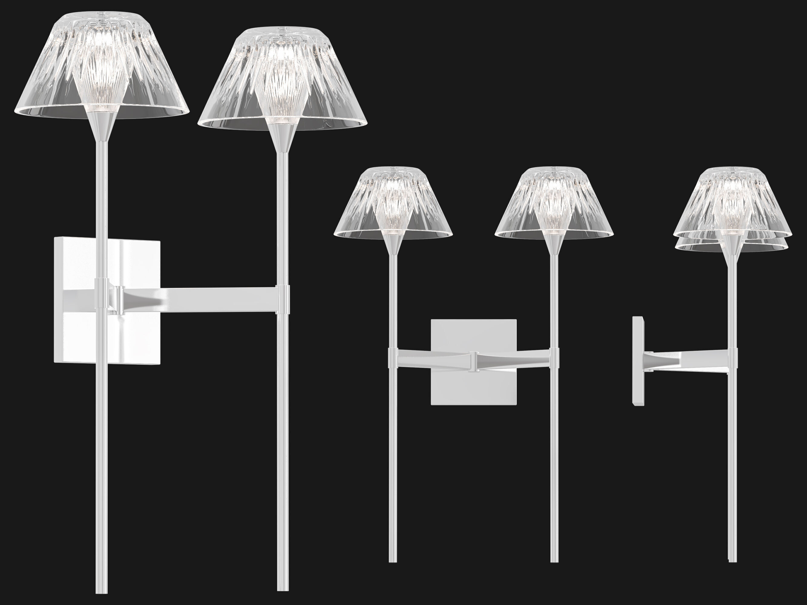 Blaze 2 Light Tail Sconce 3D model_6