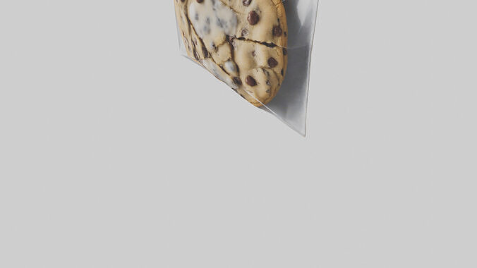 Frozen Chocolate Chip Cookies Pack model 3D model 6