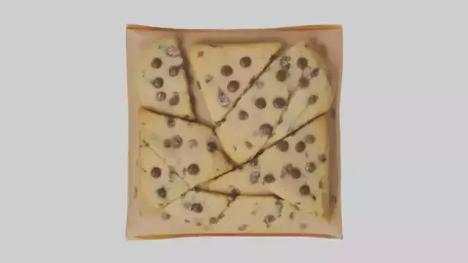 Frozen Chocolate Chip Cookies Pack model 3D model