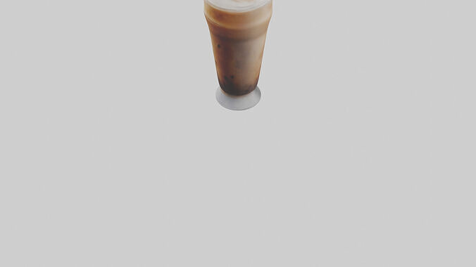 Frozen coffee drink model 3D model 6
