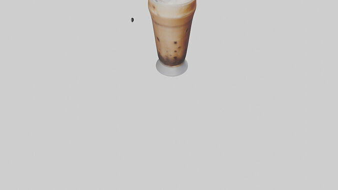 Frozen coffee drink model 3D model 7