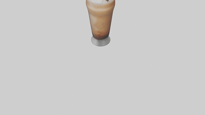 Frozen coffee drink model 3D model 4