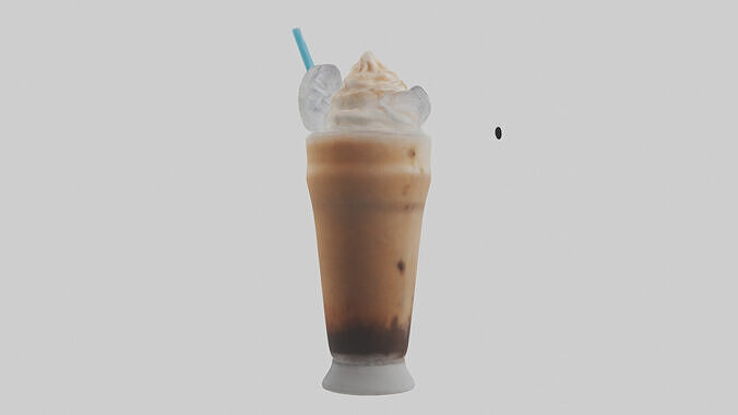 Frozen coffee drink model 3D model 3