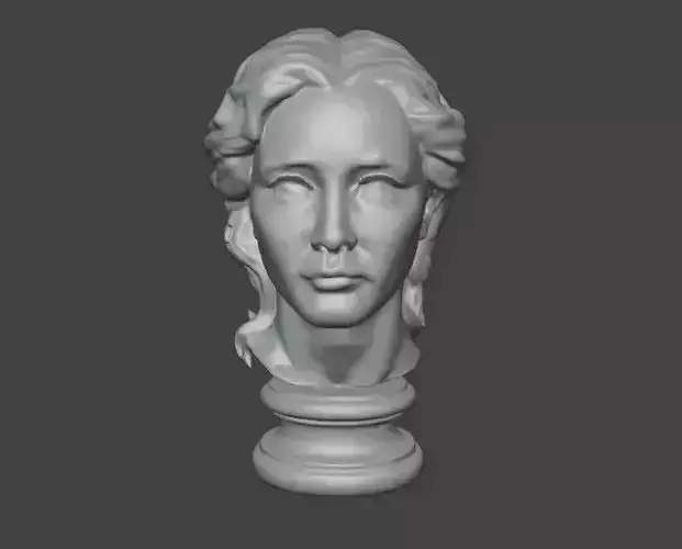 Renaissance woman head statue