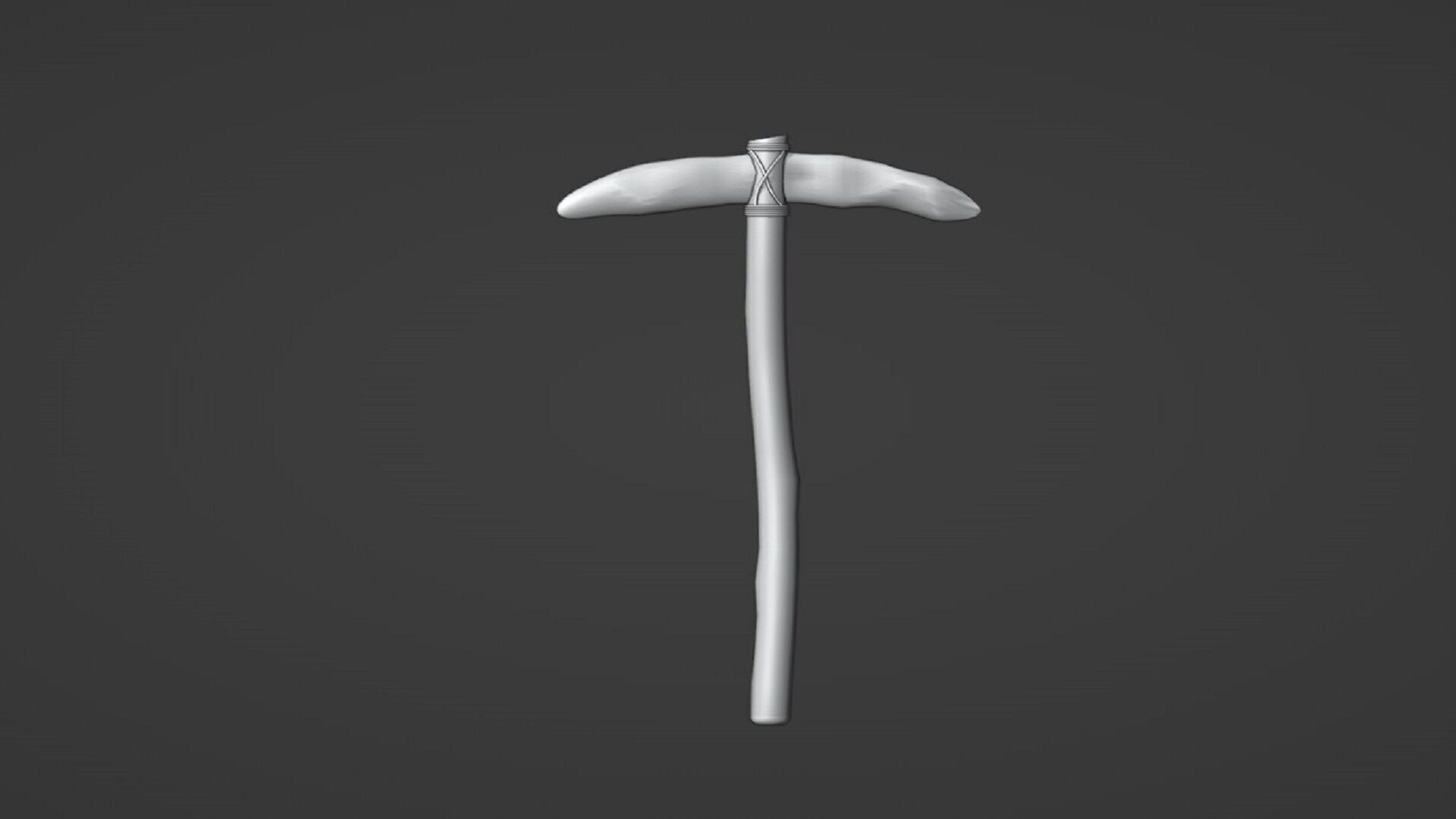 Pickaxe Low-poly 3D model_7