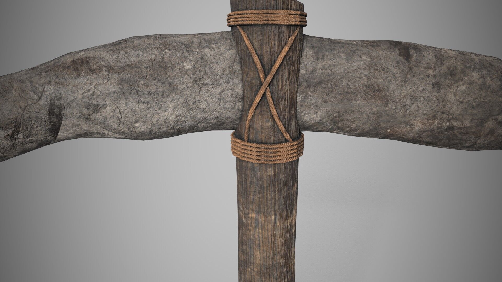 Pickaxe Low-poly 3D model_4