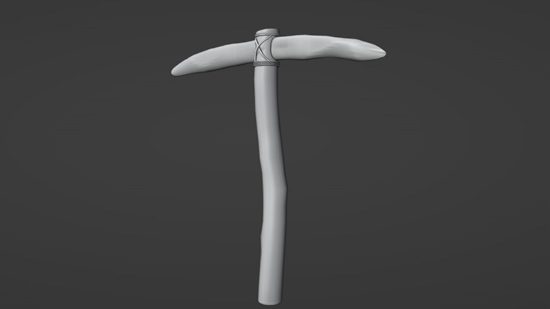 Pickaxe Low-poly 3D model_10