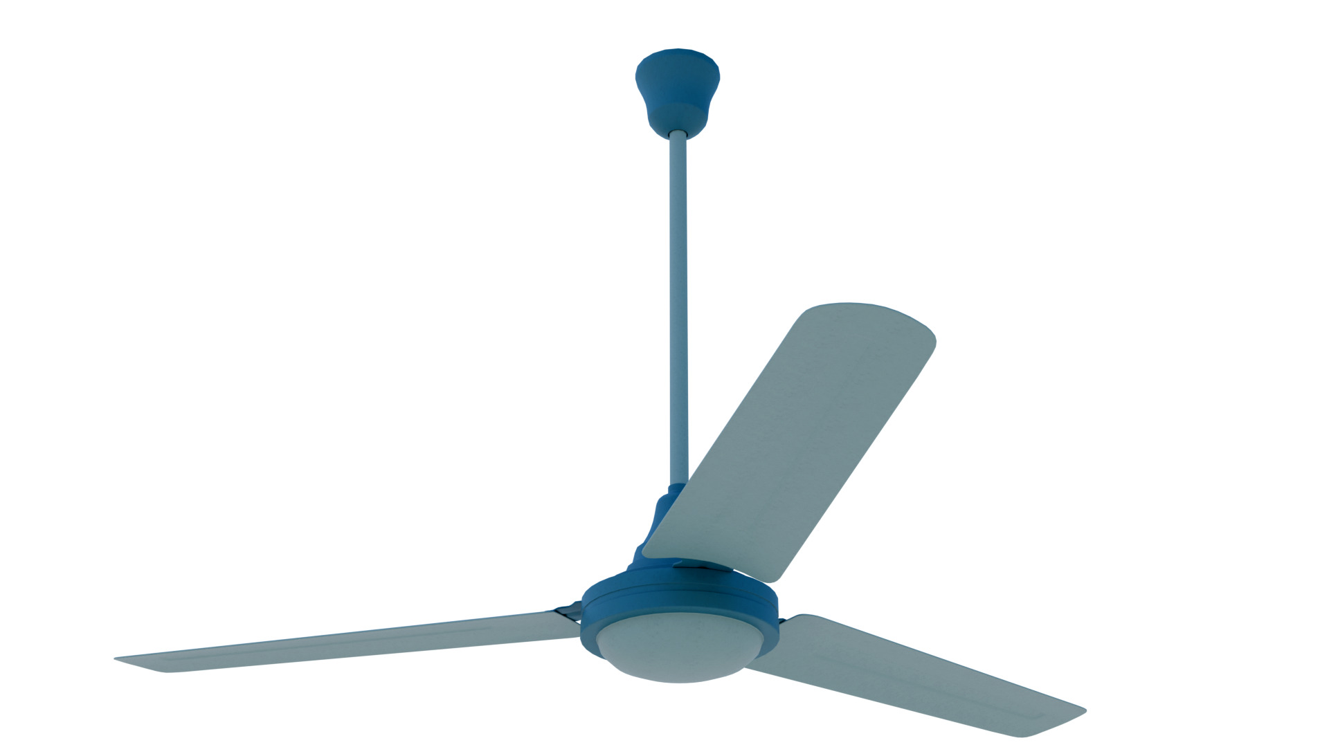 Ceiling Fan Low-poly 3D model_2