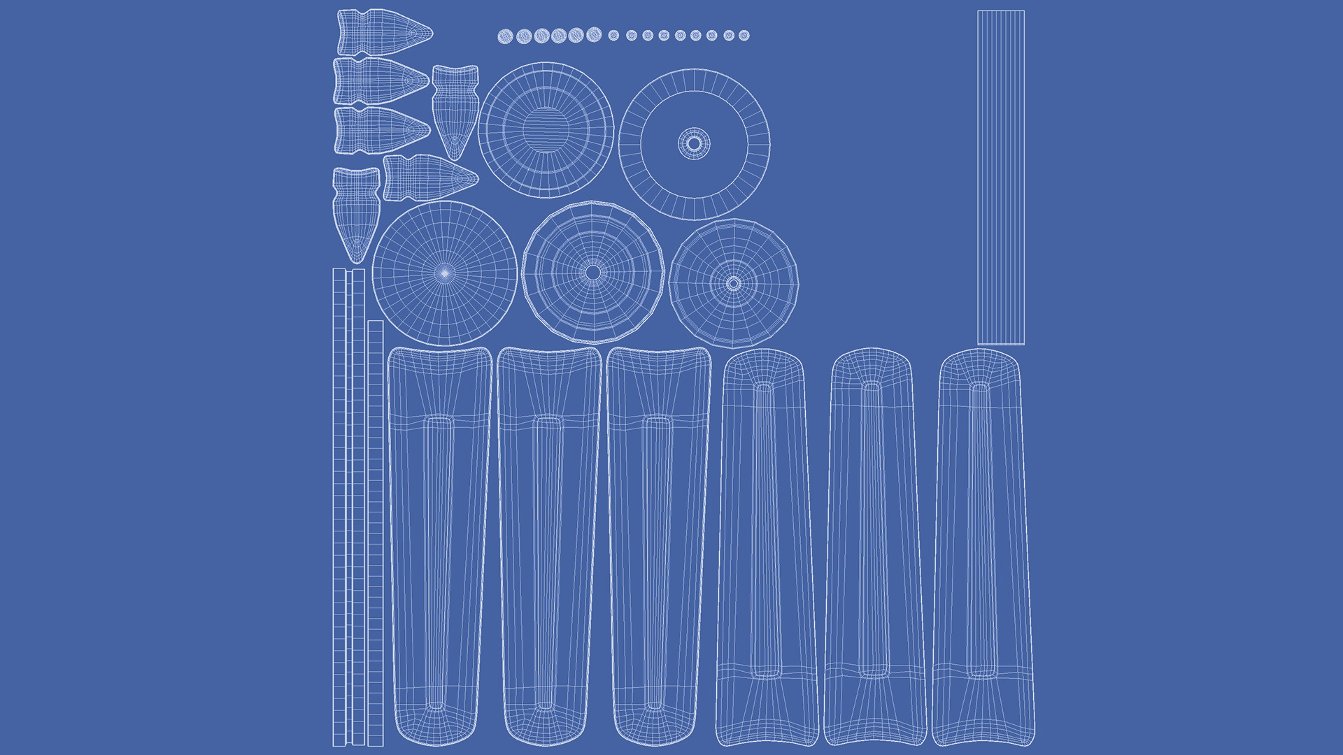 Ceiling Fan Low-poly 3D model_9