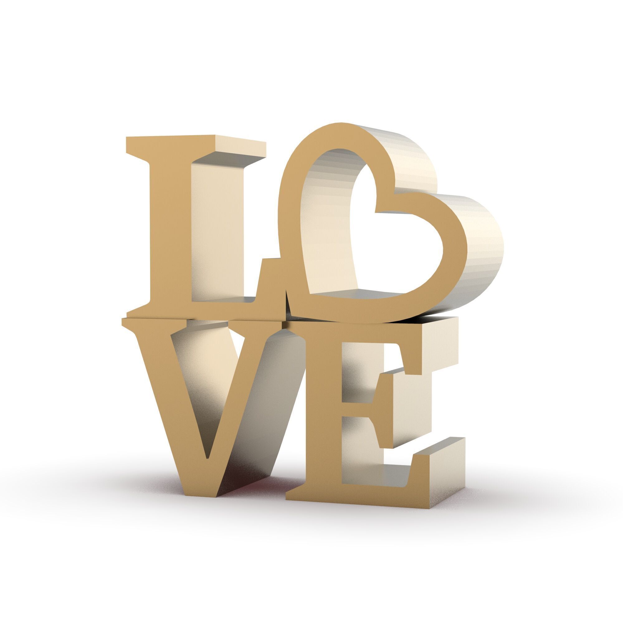 Valentines Day Love Decor - 3D Love Statue 3D print model_4