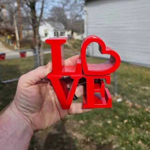 Valentines Day Love Decor - 3D Love Statue 3D print model_3