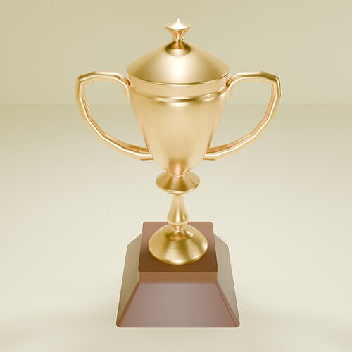 Golden Trophy 3D model