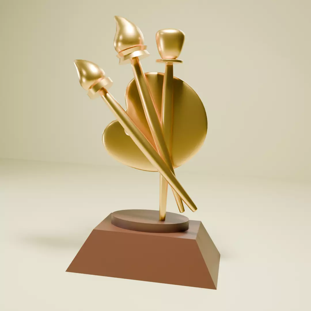 1st Trophy in painting competition 3D model_0