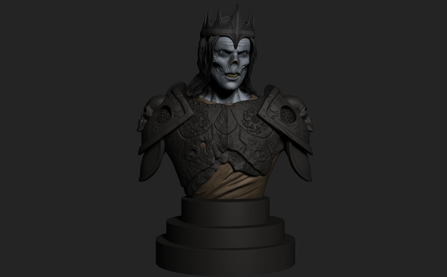 Undead warrior Low-poly 3D model_6