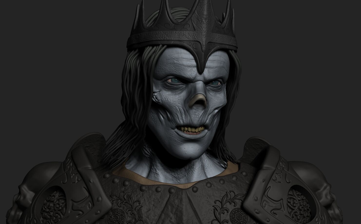 Undead warrior Low-poly 3D model_5