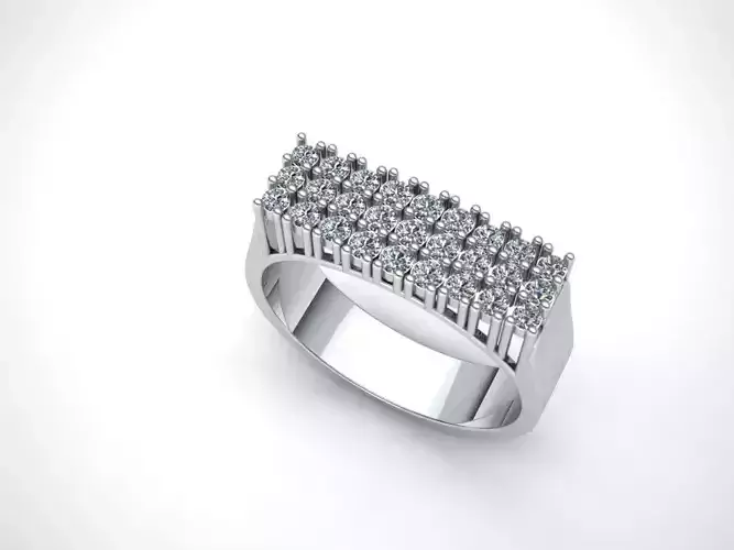 Fantasy ring Diamond and zircone ring