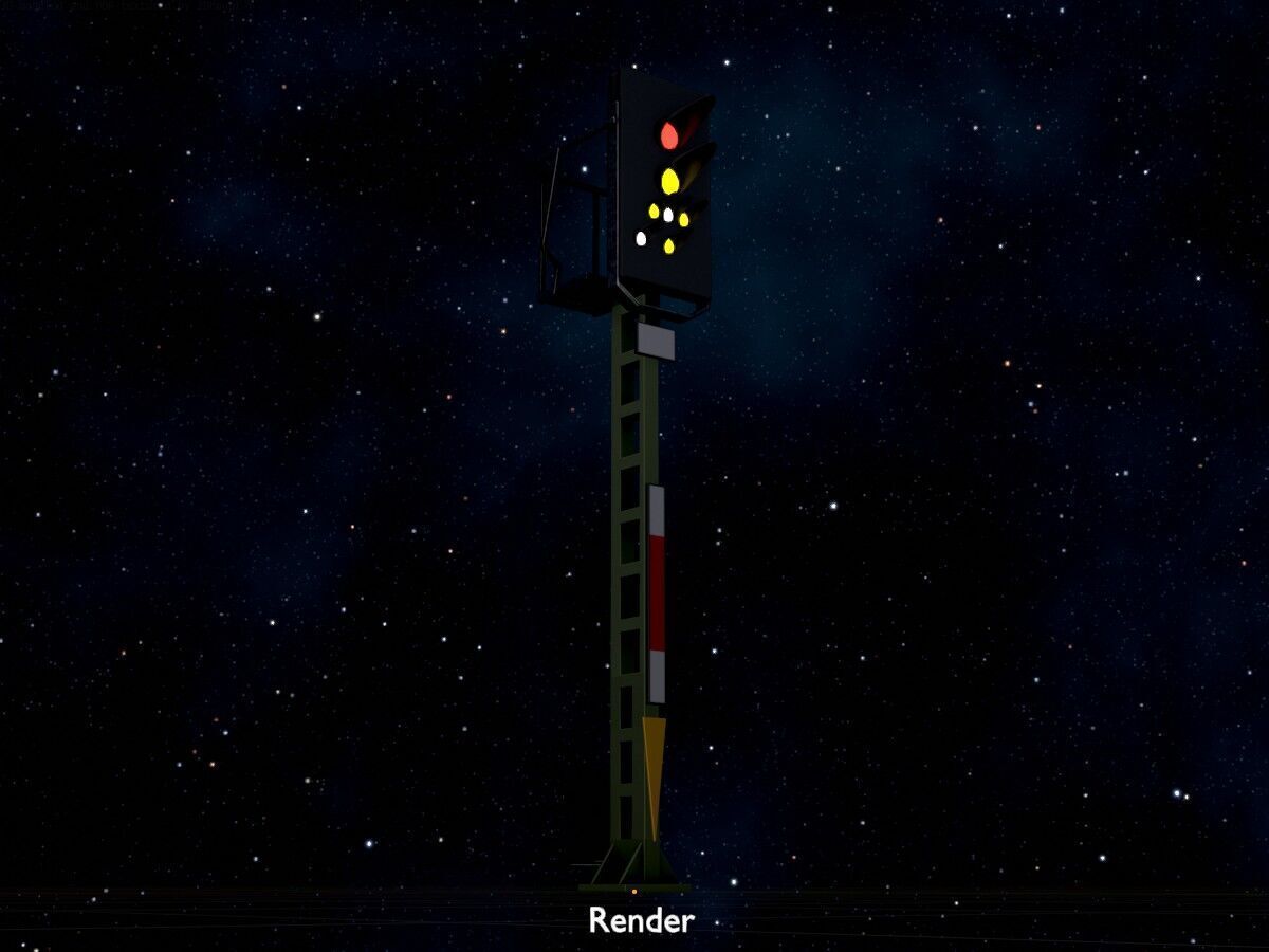 KS Railway Signal Post 4500mm Version-13 Low-poly 3D model_20