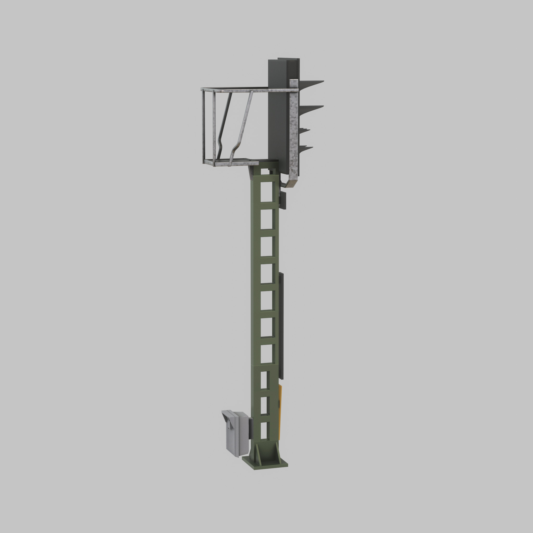 KS Railway Signal Post 4500mm Version-13 Low-poly 3D model_27